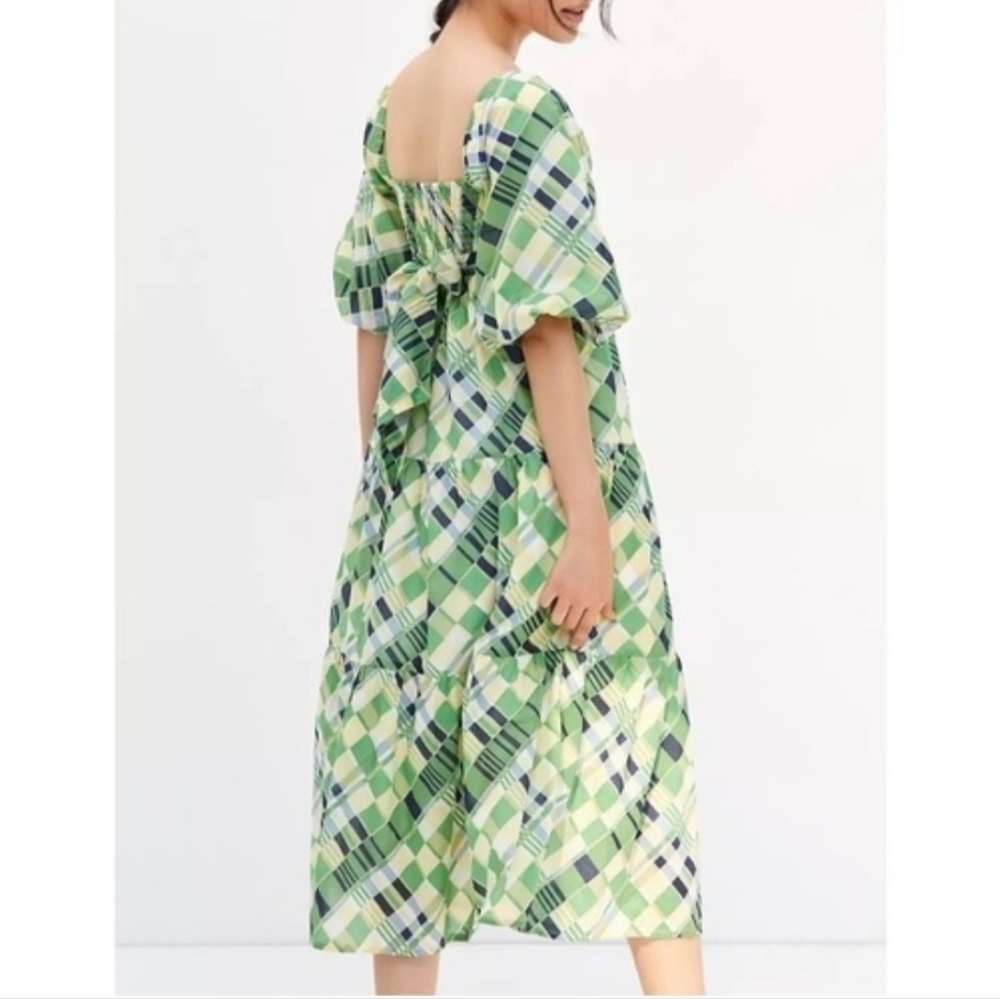 Faithfull the Brand Falabelle tiered checked cotton-poplin midi dress Size L - Picture 11 of 13